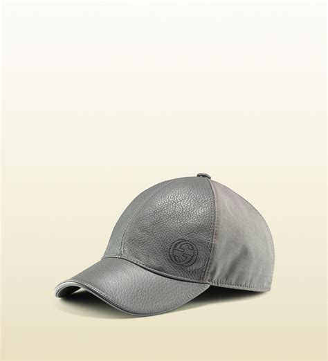 gucci leather hat grey|white Gucci hats for men.